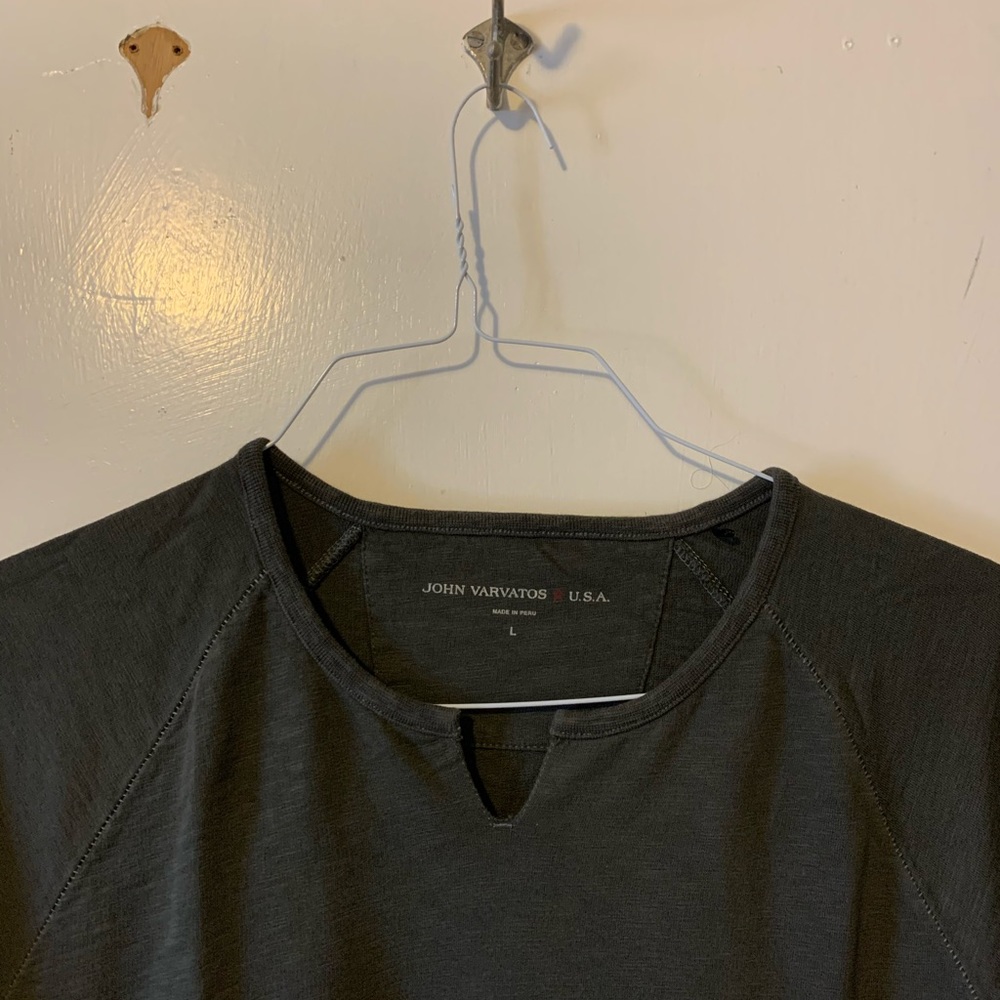 John Varvatos Slub Short Sleeve Crew Men’s Large